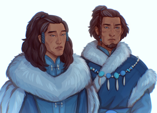 mrspockify:sword-over-water:Southern Water Tribe chief Hakoda with his husband, Bato.I kept meaning 