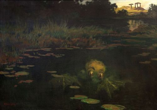 thunderstruck9:Jaroslav Panuška (Czech, 1872-1958), Water Sprite, 1898. Oil on canvas, 75 x 1