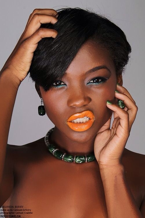 hersheywrites:  Unconventional Lip Colors on Dark Skin 