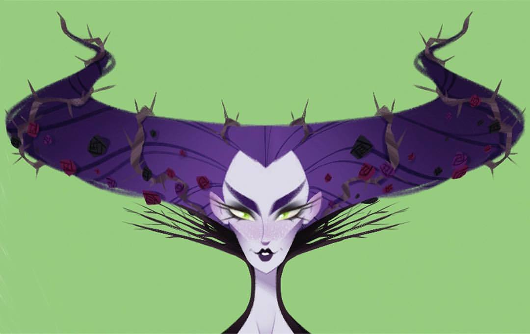 Maleficent’s face for the Turn Arounds 