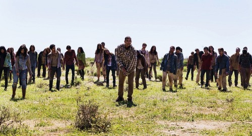 Nick Clark and Walkers in Fear The Walking Dead Season 2b.
