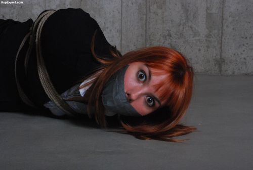 kiltedpatriot:When the captive redhead hottie wakes up in your basement dungeon, and sees you standi