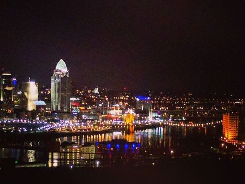The view from work tonight #cincinnati #downtown #citylights #theview #work