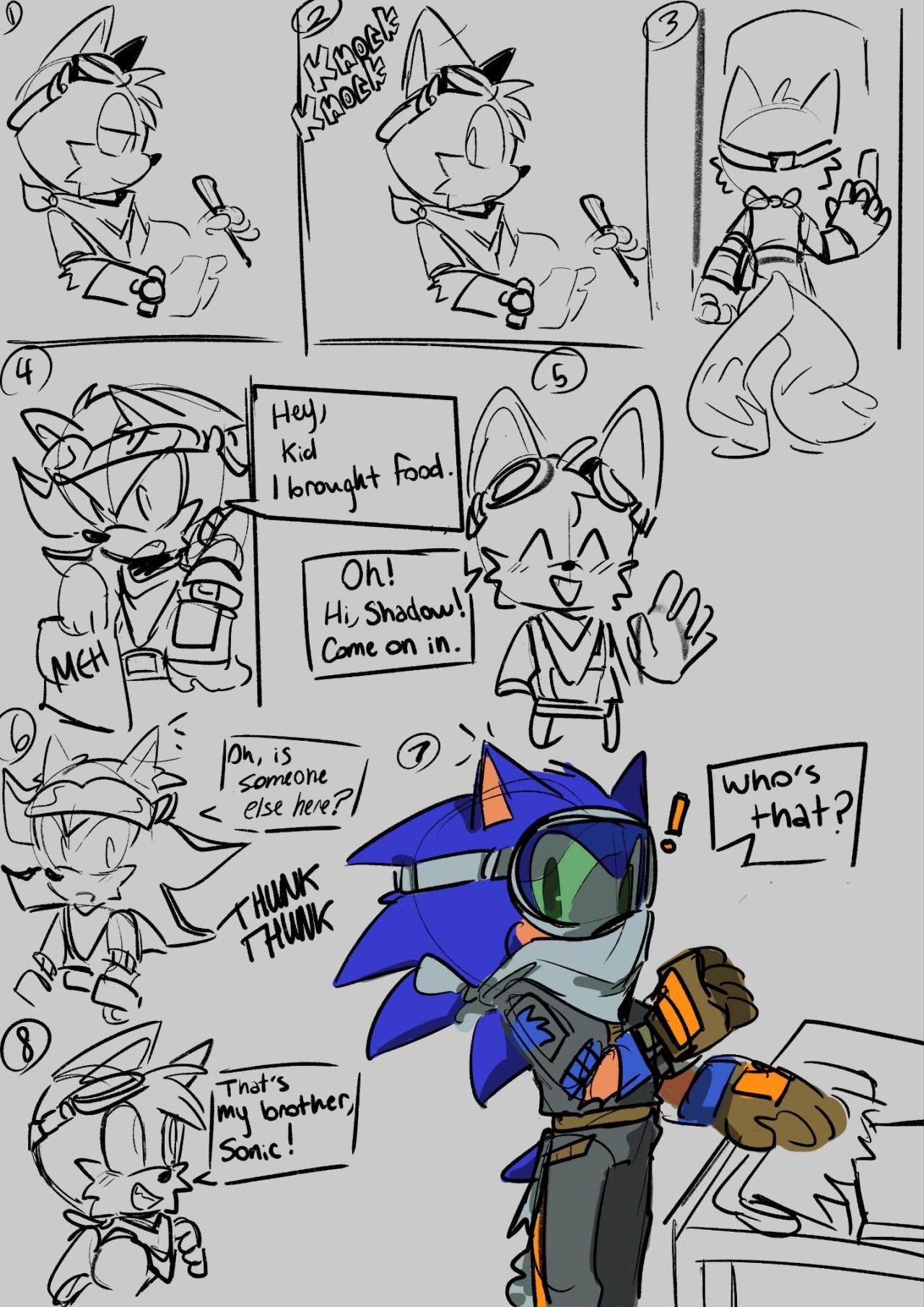 You.Halfwit — How'd Sonic and Shadow meet in the mechanic