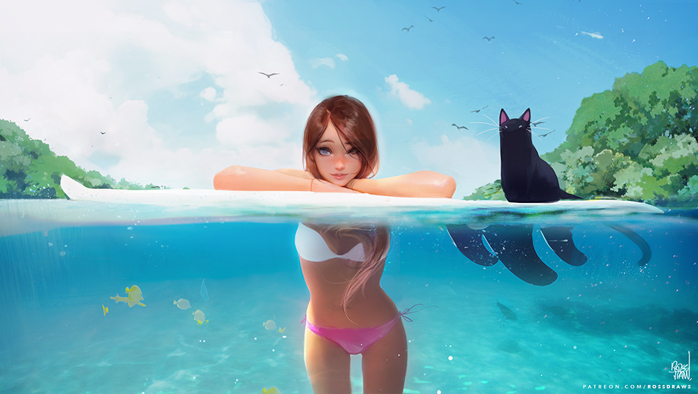 rossdraws: Here’s the final piece from the Summer video that Milo and I painted!