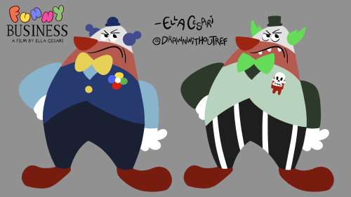 poses/alt. outfit for mr. bigtop + ref sheet of the background clowns from my film FUNNY BUSINESS !