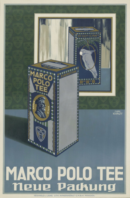 Carl Kunst, new packacking for Marco Polo Tea, 1911. Munich. © Foto: Kunstbibliothek der S