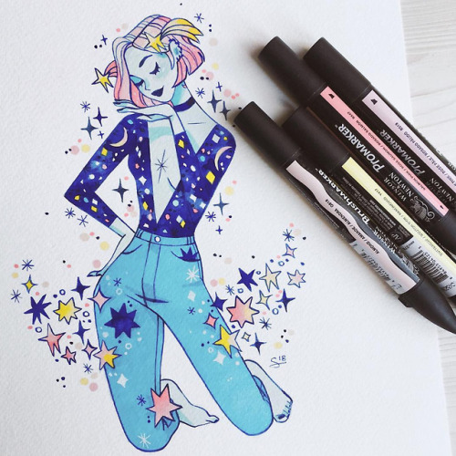 sibyllinesketchblog: Ladies from Space (series) Follow me on Instagram ! &gt;&gt; @sibylline