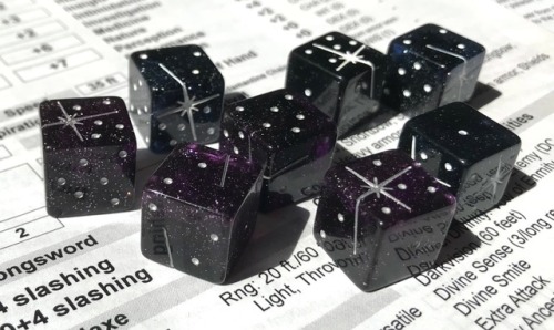 thevoidwatches: battlecrazed-axe-mage: I’m so in love with these constellation dice  They