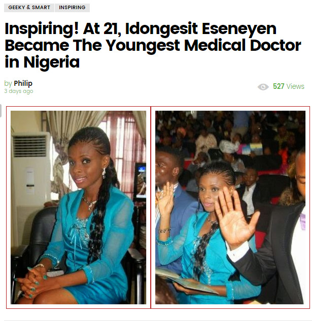 cartnsncreal:  Shout out to This Girl!  At 21, Idongesit Eseneyen became the youngest