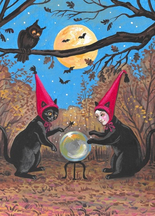Halloween Cat Art Prints By RytasArtWorld