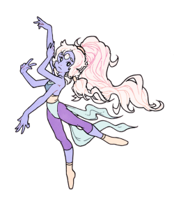 excarabu: Inktober, Day 17 - GRACEFUL Giant woman for todays inktober! Opal is my favorite fusion, she is so gorgeous and I love her palette… But any fusion with Pearl is a fusion I would love. Or any fusion, I actually love all of them haha 