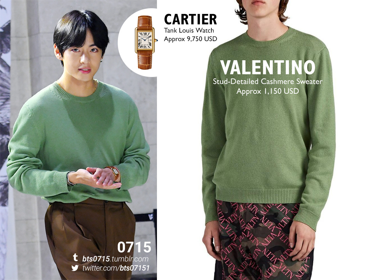 BTS FASHION/STYLE FINDER — 190410  Taehyung : Cartier - Tank Louis Cartier