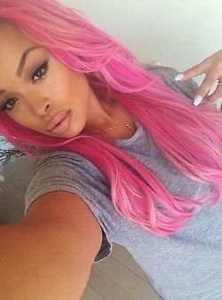 XXX imninm:Black girls with pink hair photo