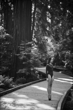 ballerinaproject:  Miko - Muir Woods, CaliforniaBodysuit by wolfordfashionFollow the Ballerina Project on Facebook, Instagram, YouTube, Twitter &amp; PinterestFor information on purchasing Ballerina Project limited edition prints.