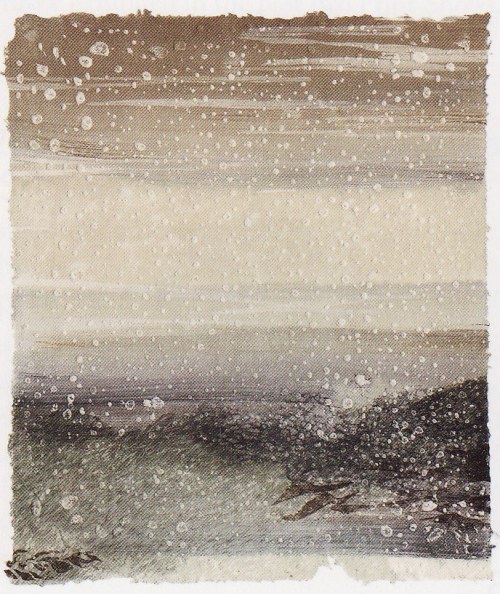 Miku Ishizaki (Japanese, b. 1984, Kanagawa, Japan) - An Inlet, 2011  Woodblock Print on Handmade Was