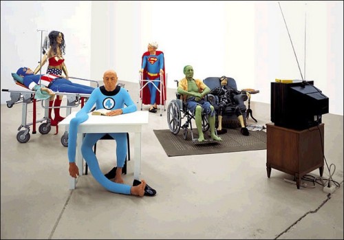 Gilles Barbier - 2002 - L'HospiceArt For Thought: Superhero Nursing Home : Our most loved superheroe