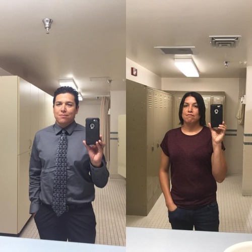 One year apart. What a difference a year makes. #mtf #hrt...