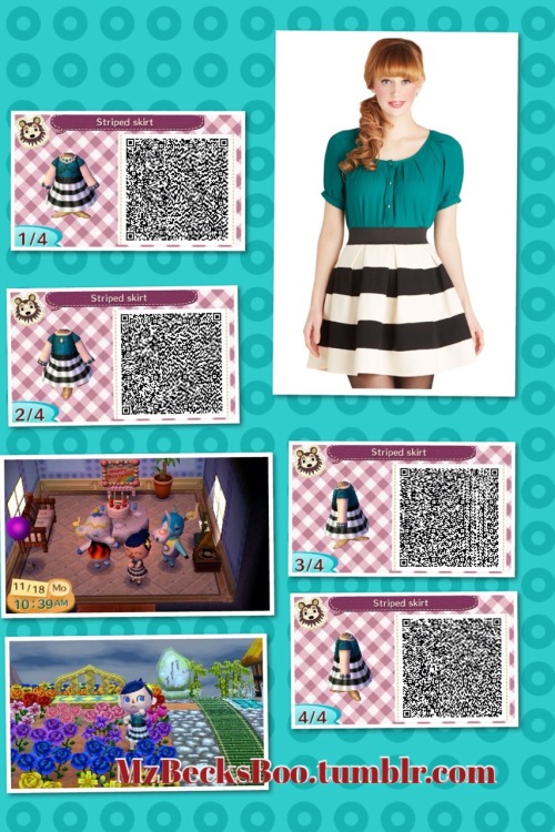 mzbecksboo:  Striped skirt and green top inspired my a beautiful dress I found at modcloth.com I add