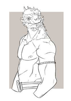 Outlandidol: Warmup Sketch From Today. I Don’t Draw Nearly Enough Beefy Dudes,
