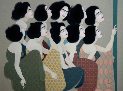 Hayv Kahraman (Iraqi, b. 1981, Baghdad, Iraq) - 1: Barboog, 2014  2: Person Nummer, 2015  3: Broken 