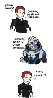 meshesti:LOOK AT HOW CUTE THIS IS! I FUCKING MISS GARRUS AND SHEPARD! 