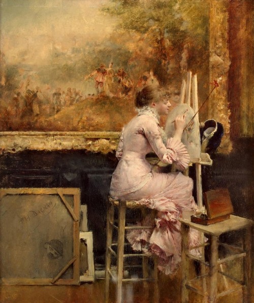 loumargi: Pascal Dagnan-Bouveret Watercolorist in The Louvre, c.1891