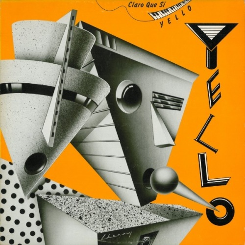 Ernst Gamper, cover artwork for Yello, Claro Que Si, 1981. Edition with covers in green, red and yel