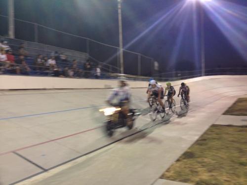 Shamane racing her first keirin race and hitting speeds of 30mph!