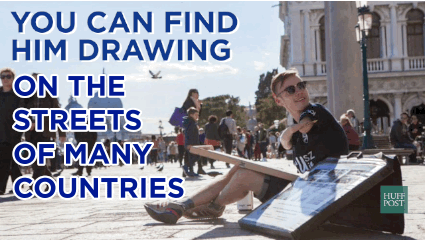 huffingtonpost:  Artist Born Without Hands Draws Beautiful, Hyper-Realistic Portraits