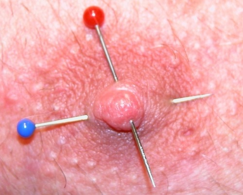 my nipple pinned