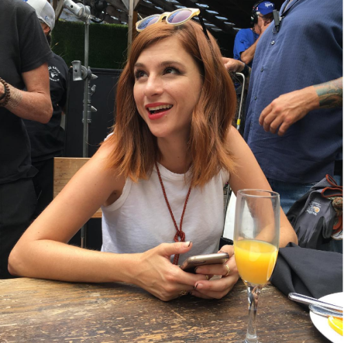 lindsayjillian:  backstagecast: Aya Cash, Morning Laughs, and Mimosas…is there a better way to start