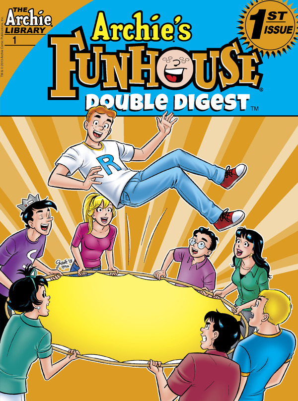 In December, Archie Comics will introduce their first new double digest in nearly a decade, Archie’s Funhouse. Above is the cover of the debut issue. I’m a huge fan of Gisele’s anime-flavored take on Archie and the gang, so the art on this really...