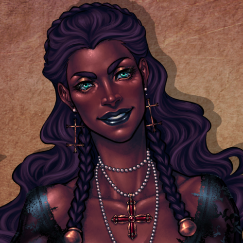 sanguinariavisualnovel:As promised, please welcome back, in full radiant color, our mistress of ench