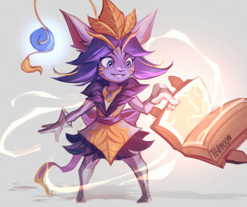 te4moon:I drew Yuumi as the yordle that God intended her to be >:I