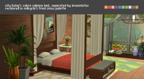  Today I have a recolor of the Cobra Cabana bed from the City Living pack in my fried snow palette.T