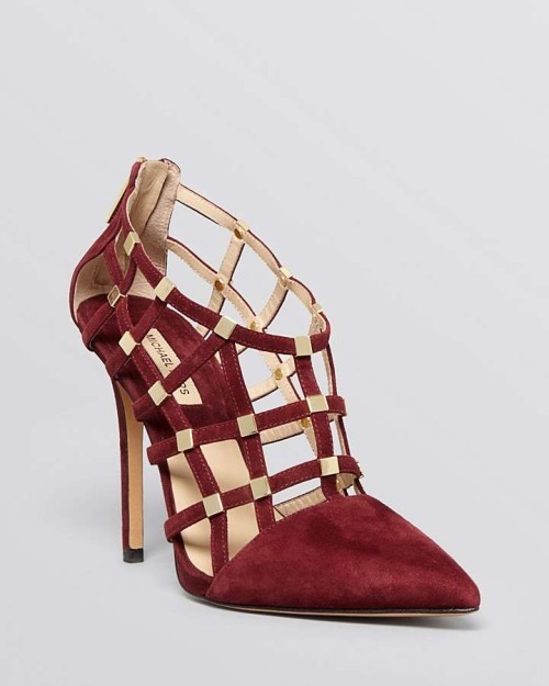 High Heels Blog Michael Kors Pointed Toe Caged Pumps - Agnes High HeelSee… via Tumblr