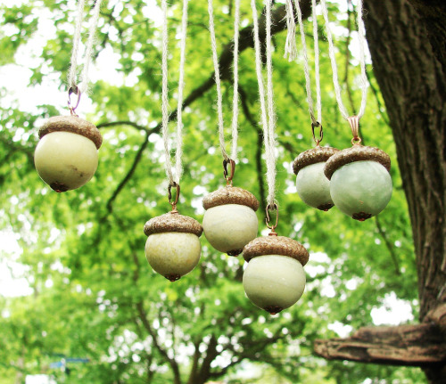 spaceforestcraft:  Some more round stones acorns, this time with matte finish. They will be in the s