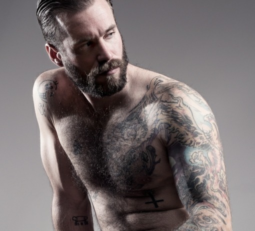 denverdaddydawg:  3.23.14  Tatts, fur, beard x5  Super sexy dad.