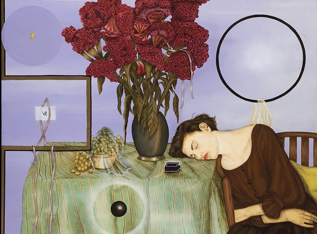 Julio Galán (1958-2006) — Portrait of Luisa (oil on canvas, 1990)