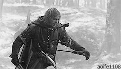 aoife1108:Boromir! Where is thy horn? Whither goest thou? O Boromir! But he was gone.