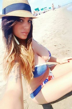 Sexciiwomeninlingerieandbikinis:    Marika Fruscio Has A Nip Slip In Her Bikini As