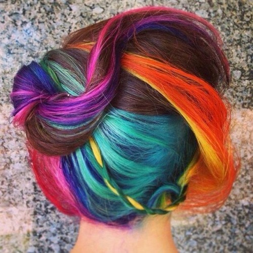 happyandfulfilled:  I want rainbow hair  adult photos