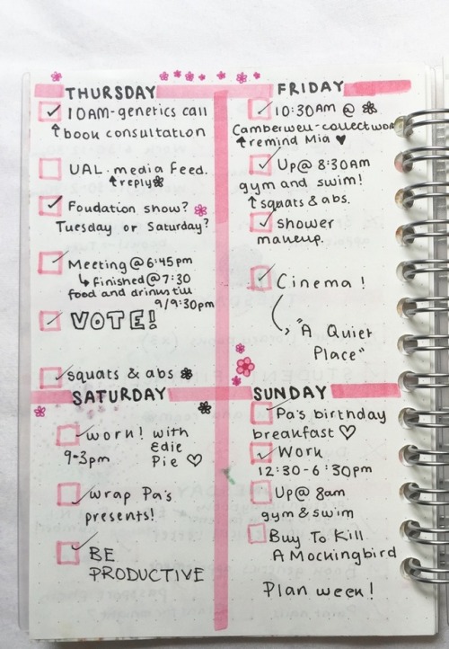 gemsttudiess: My pink spread from the other week