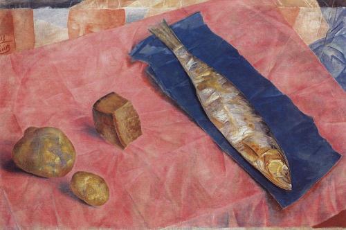 kuzma-petrov-vodkin: Herring, 1918, Kuzma Petrov-VodkinMedium: oil,canvas