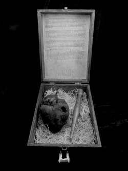  This mummified heart is said to be that of vampire Auguste Delagrance, responsible for the deaths of more than forty people back in the 1900, a period of vampirism in the USA. When identified, Delagrance was hunted down by a Romano Catholic priest and