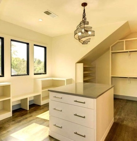 Walk-In Closet DC MetroAn Illustration Of A Sizable, Modern, Gender-neutral Walk-in Closet With Flat-panel