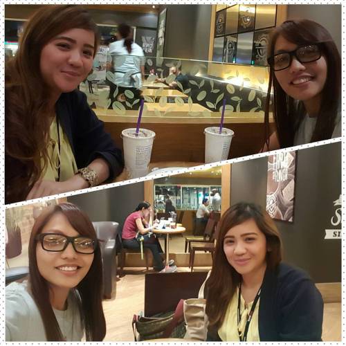 Dinner time with this osam (bully) person, hahaha~ ☕ #SaladDay #CoffeeBean #CBTL #dietdaweh