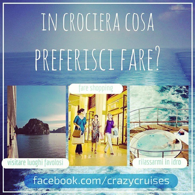Io preferisco rilassarmi 😄 e voi?#crazycruises #crociere #crociera #Crazy #cruise