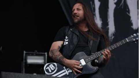 Niels Nielsen playing with In Flames this summer at Download Festival, UK.